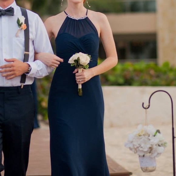 Alfred Angelo Navy Bridesmaid Dress - Picture 1 of 5